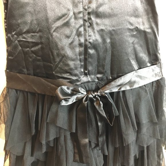 Biscotti Roaring 20's Style Blk Sequin & Satin Girls Party Dress Sz 12 - Picture 4 of 10